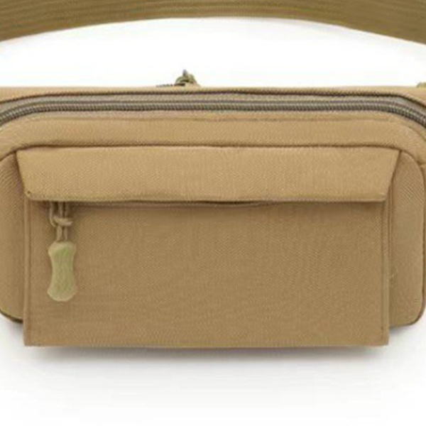 Friluftsliv Midjeväska Bröstväska Herr Casual Justerbar Utomhus Sport Axelväska för Vandring  Fri Storlek Khaki