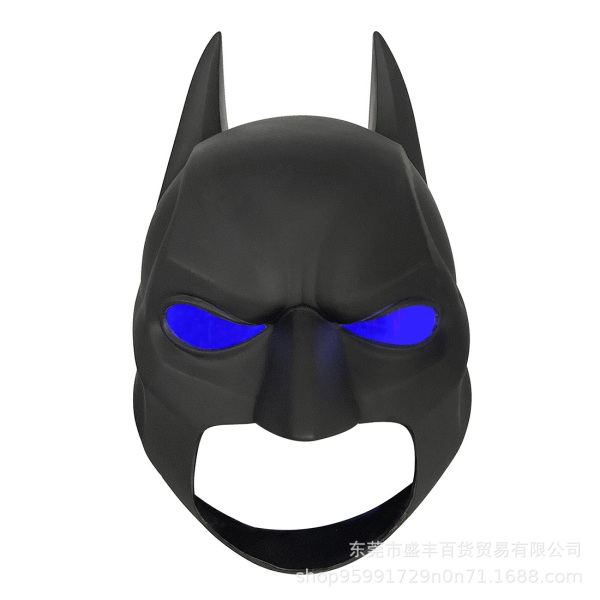Halloween-naamarit Cosplay-asu Latex-kypärä musta kokopäänaamio aikuisille naisille Fancy Mekko-vaatteet Replica Prop-Batman Mask Glow
