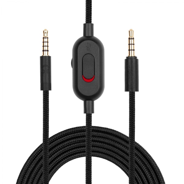 For G433 Kabel 2.0M Aux-ledning Udskiftning til Logitech G433 / G233 / G Pro/G Pro X Gaming Headset med Inline Mute og Lydstyrkekontrol på PS5 / PS4 / Xb