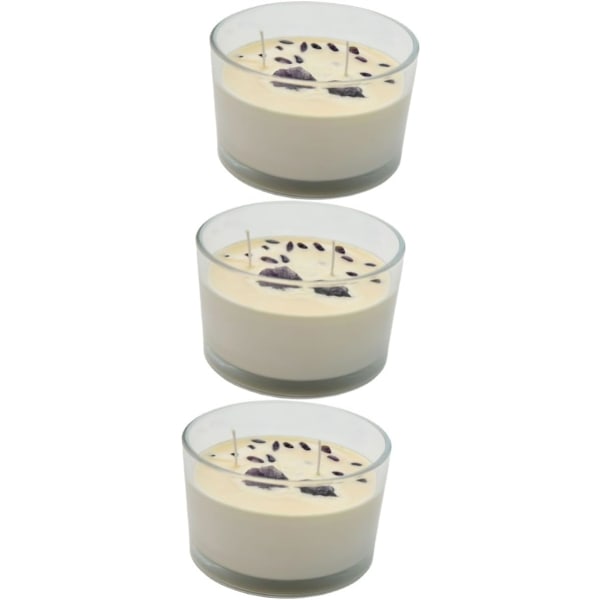 WJ 3 st doftljus presenter till flickor bröllopsljus miniatyrdekor vaniljljus doft sojaljus handgjorda doftljus julgåva whitex3pcs 13x8cmx3pcs