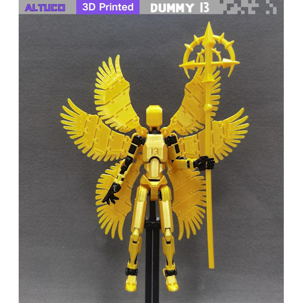 T13 Angel Actionfigur med flere tilbehør, (samling afsluttet) Titan 13 Desktop Dekorativt Legetøj, 3D-Printet Multi-Led Dummy 13 Figur