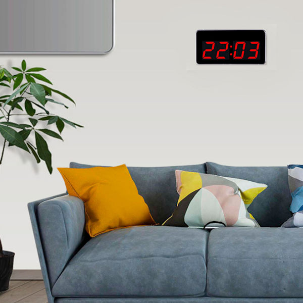 Modern USB-driven lysande LED-klocka för hem, vardagsrum, kök, kontor, DC5V EU-kontakt 110-220V