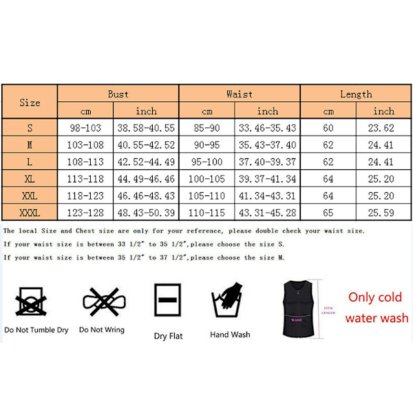 Mäns slankning neopren väst varm svett skjorta kropp shaper midjetränare shapewear(M)