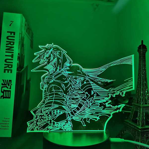 Anime Gurren Lagann Kamina LED Natlampe til Soveværelsesindretning Fødselsdagsgave Natlampe Kamina Lys Gurren Lagann Gadget