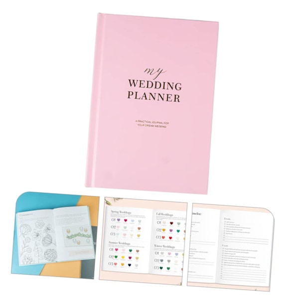 Operitacx 2 stk Bryllupsbok Bryllups Planlegger Notatbok Notatbøker for Arbeid Bryllups Planlegging Organizer Binder Brud Bok Planlegger Notisblokk