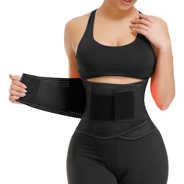 Midjetrenerbelte for kvinner - Midjetrener - Slankende body shaper-belte - Sport magebelte (UP Graded) black L