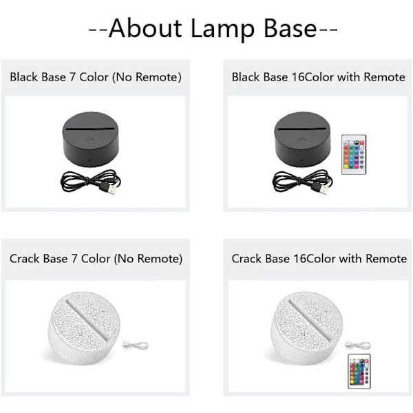 3D Traktor Bil Illusion LED Natlampe 7 Farver Skiftende Smart Touch Bordlampe Dekoration Gavebutik Bar Soveværelse Lys (Sprækket Base med Fjernbetjening, Lastbil-5)