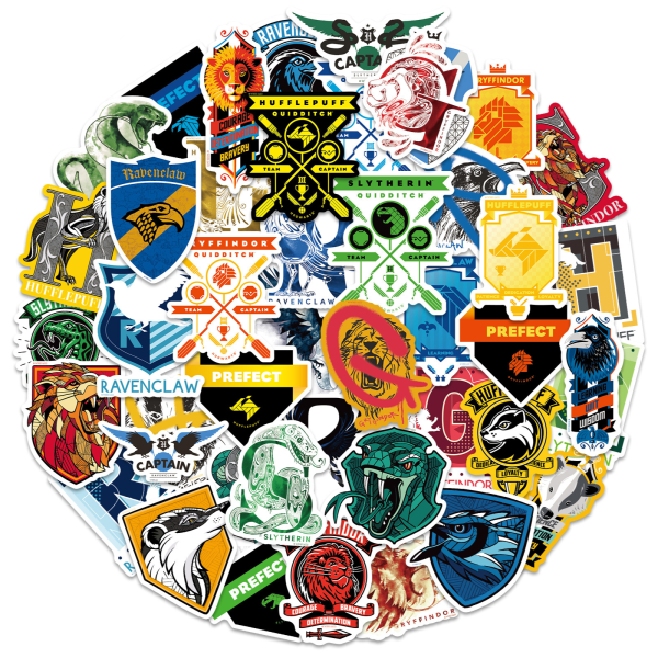 Harry Potter -akvarellivedetarrat, 50 kpl, vedenpitävät ja UV-kestävät, loistavat kaikkiin laitteisiisi, HP-eläinmerkki