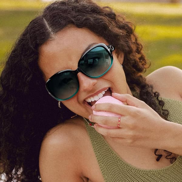 Jackie solbriller Oversized Shades til kvinder Trendy Big Rectangle solbriller UV-beskyttelse solbriller gradient Green