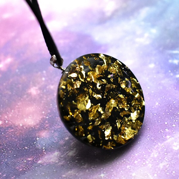 Obsidian krossad sten Livets träd Hänge Halsband