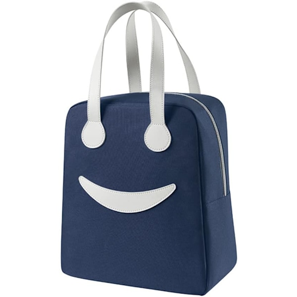 Bærbar Lunsjpose Mini Lunsjpose Isolerte Pose Bærbar Søt Lunsjpose Utendørs Piknikpose Iskjølepose Utendørs Oppbevaringspose, 1 PCE (Stor, Blå) Blue big Large