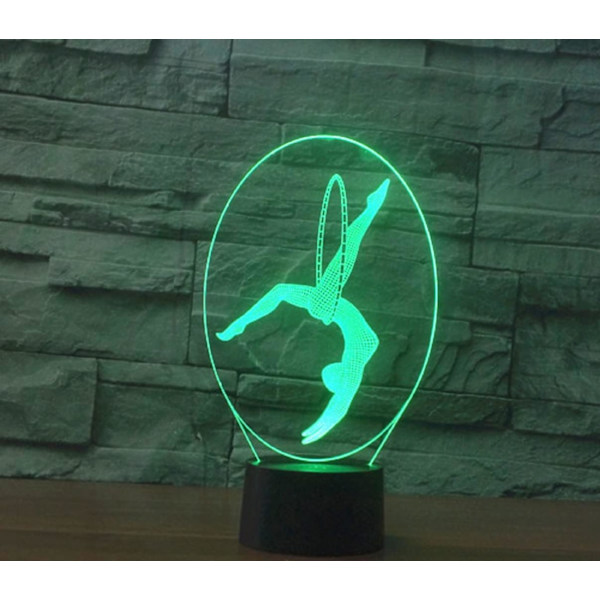 3D Air Yoga Fjernbetjening 16 Farve Natlys Illusion Akryl LED Bord Sengelampe Børneværelse Skrivebords Dekoration Fødselsdagsgaver Legetøj til Børn
