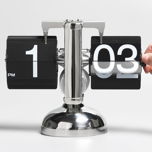 SAYTAY Retro Digital Flip Down Clock - Intern Växeldriven - Svart - 1