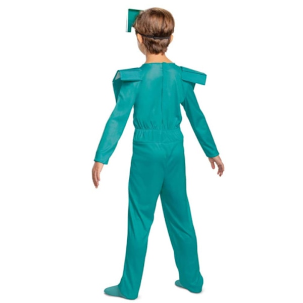 Minecraft Rustning Pojkarnas Jumpsuit Kostym Blå Kostym Barnens Magiska Diamant Rustning Set Halloween Stor (Höjd 125-135cm)