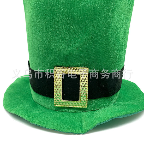 Dekorationer för St. Patrick's Day Irländsk hatt Grön Shamrock Hög hatt St. Patrick's Day Karneval Hög hatt Shamrock hatt Dekoration