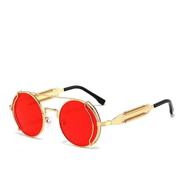 Steampunk-aurinkolasit John Lennon Hippie-lasit Retro Pyöreä Metallirunko Naiset Miehet