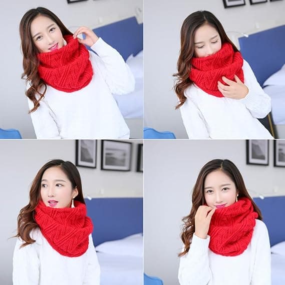 Vinter Blød Unisex Chunky Knit Cirkel Loop Infinity Halsvarmer Sjal
