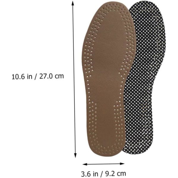 WJ 4 par läder atletisk stöd vård övre -absorption platta sandaler promenadskor full design stötdämpande män ortopediska innersulor As Shownx2pcs 27X9.2X0.3cmx2pcs