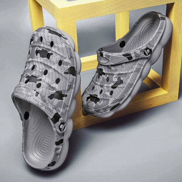 Herre- og damesko til havearbejde, sandaler til sommeren, lette, skridsikre sko til gåture, sportssko, unisex-clogs til voksne til pool, strand, have, køkken og bad Grey 11.25inch 8 Women/6.5 Men