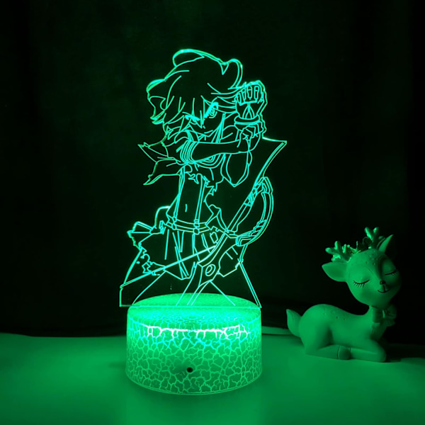 Anime Kill La Kill LED Natlampe til Soveværelsesindretning Lys Fødselsdagsgave Manga Kill La Kill 3D Bordlampe Akryl