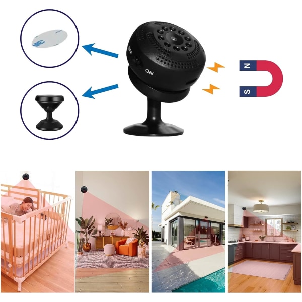 Mini Spy Kamera Trådløs Skjulte Kameraer WiFi - Sikkerhed Ægte 1080P HD Skjult Nanny Cam med Mobiltelefon App, Lille Skjult Sikkerhedskamera med IR Nat