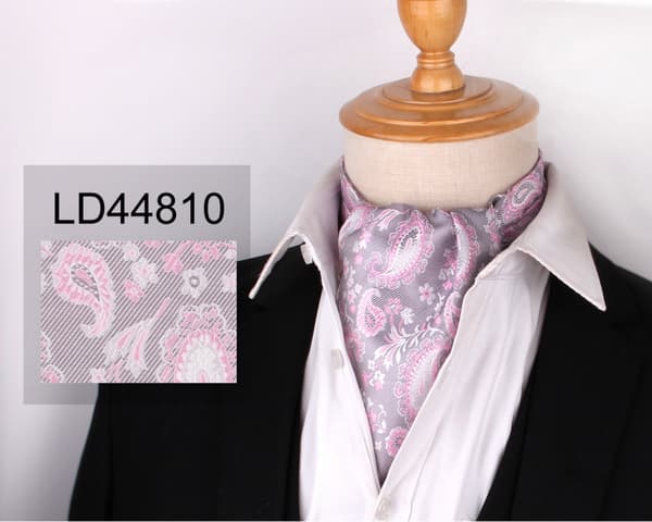 Mænd Ascot Cravat Slips Paisley Jacquard Silke Vævet Blomster Halstørklæde, LD44810