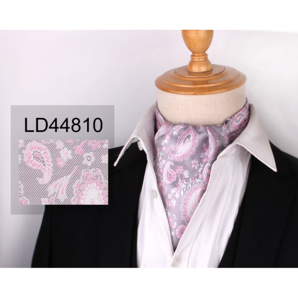 Miesten Ascot Cravat Solmio Paisley Jacquard Silkki kudottu kukkainen kravatti, LD44810