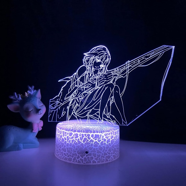 Guilty Crown 3D-lampa för sovrum Dekorativ nattlampa Födelsedagspresent Rum Bord Led-lampa Anime Guilty Crown