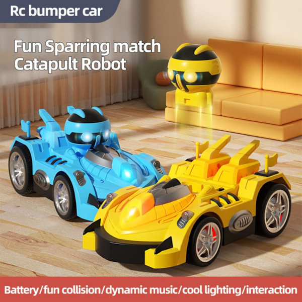 Fjärrstyrda Bumper Cars för Barn Battle RC Bumper Car för Utstötande Bil Leksaksspel för Småbarn RC Bil Set med 2 Spelare Racing Match