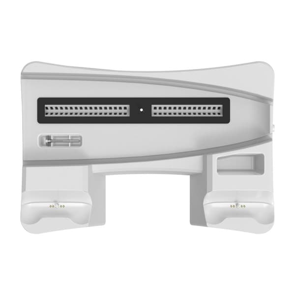 PS5 tilbehør kølestativ med headsetholder og AC-adapter, til PS5 Disc & Digital Editions Dual Controllers oplader, hvid
