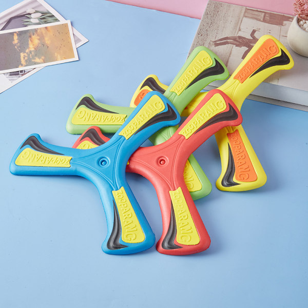 Super Boomerang, Unik 3-bladet Boomerang, Bærbar, til børn fra 5 år og opefter, Tilfældig farve