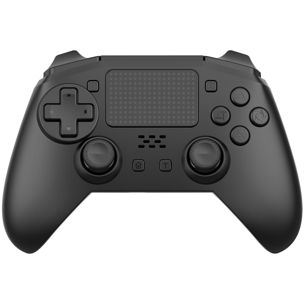 Transparent Rapid Fire Trådløs PS4 Spilkontroller, 6-Axis Bevægelsessensor Dual Vibration Gamepad til Play Station 4 med Højttaler og 3,5 mm Hovedtelefonstik