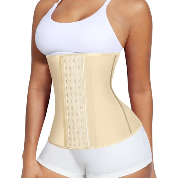 Midjetränare för kvinnor Latex Midjetränare Korsett apricot XL