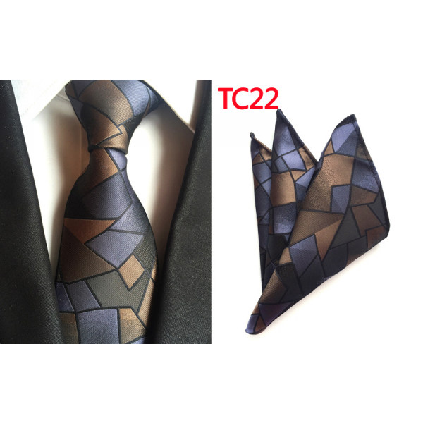 Miesten solmiot Paisley Woven Silk kravatti , set Pocket Suqare Formal, TC-22