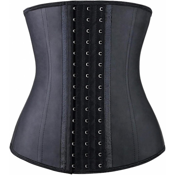 Midjetränare för kvinnor Latex Underbust Midjetränare Korsett Sportbälte Timglas Kroppsformare Black M