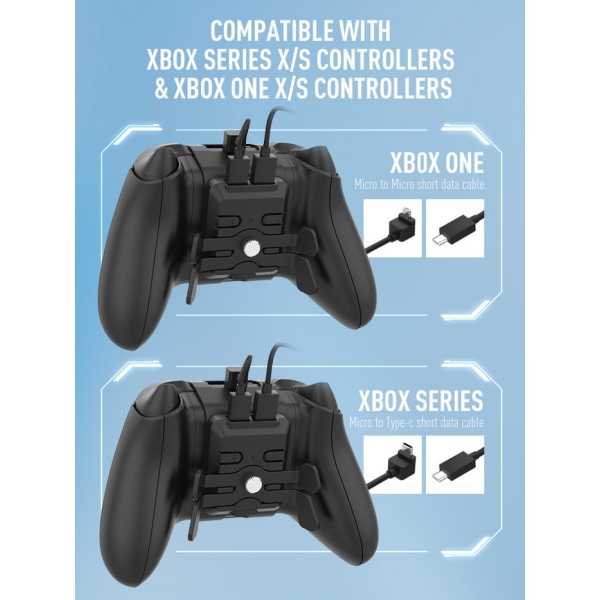 Tilbageknap Tilbehør til X-Box One X S/X-Box Series S/X, Gamepad Tilbageklip Tilbageknap Controller Trådløs Komfortabel Greb Programmerbar