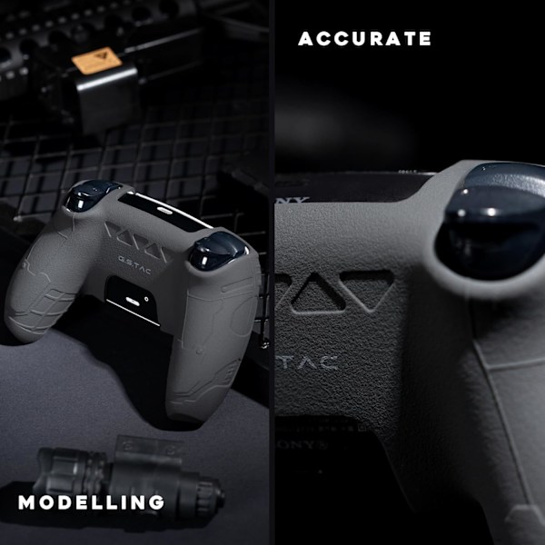 Anti-Skli Silikonbeskyttende Deksel Skin Case for PS5 Trådløs Kontroller med 2 Tommelgrephetter og 2 Klistremerker - for Black Myth: Wukong