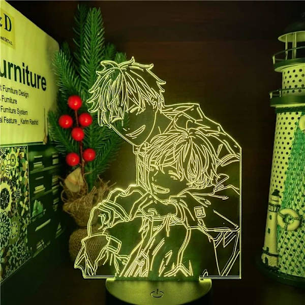 3D LED-illusionlampa Sato Mafuyu Uenoyama Ritsuka Anime 3D Nattlampa Leksaker Dekoration LED Figma Bordlampa Touch Sensor Belysning 7-färgad Touch