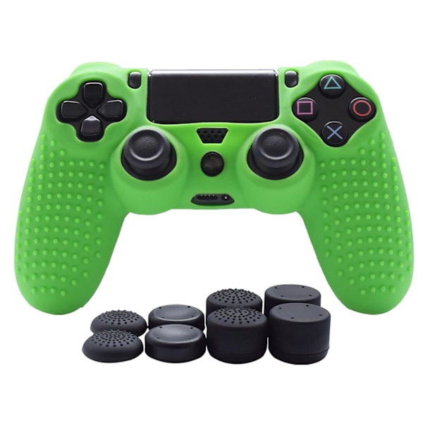 Grepp kompatibel med PS4-kontroll Skin, Silikonöverdrag för PlayStation 4 PS4-kontrollpaket 1 Halkskyddande Skal Skydd - 8 st Tumgrepp - Dubbar