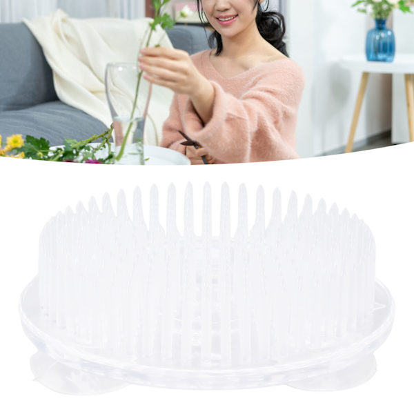 4 st blomsternålshållare transparent plast blomsterfixeringsverktyg blomsternålar med sugkoppbas