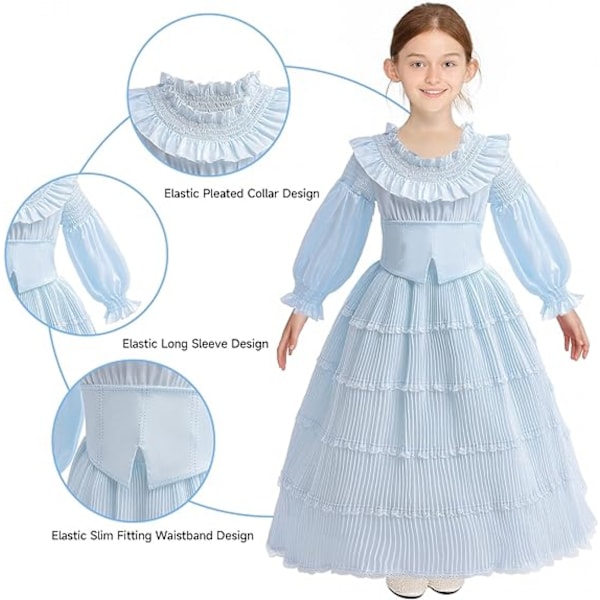Den lilla sjöjungfrun klänning 2023 flickor kostymfest Den lilla sjöjungfrun Ariel kostym Cosplay prinsessklänningar 7-8 år