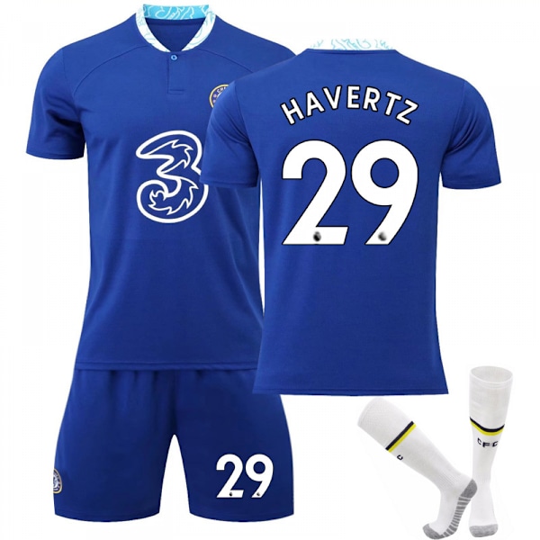 22-23 Chelsea Koti Lapset Aikuiset Jalkapallo Jalkapallopaita Trainin Paita Puku No.29 Havertz 16