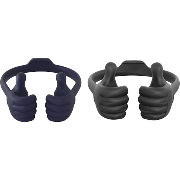 Thumbs Up 2-pakks nettbrettstativ, nettbrettstativholder for skrivebord, nettbrettstativ kompatibel med iPad-serien, Samsung Galaxy-faner Deep Blue/Black Plus
