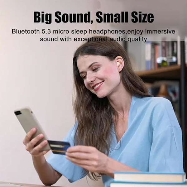 Søvnhovedtelefoner Trådløse Bluetooth 5.3 Søvnørepropper til Side Sovende Støjreducerende Søvnhovedtelefoner Ørepropper til Side Sovende 6H Spilletid Gray