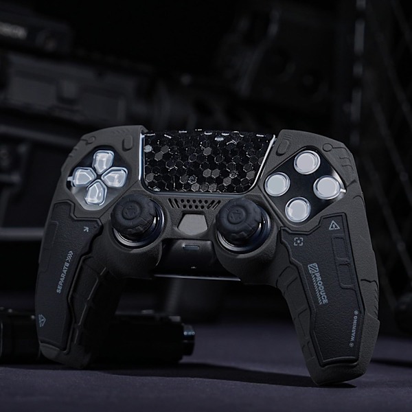 Anti-Skli Silikonbeskyttende Deksel Skin Case for PS5 Trådløs Kontroller med 2 Tommelgrephetter og 2 Klistremerker - for Black Myth: Wukong