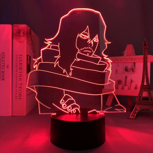 3D Yövalo Pojille Led-valo Anime Academia Shota Aizawa Lapsen Makuuhuoneen Koristeeksi Lapselle Lahjaksi Huoneen Sisustus 3D Lamppu Manga PXJD