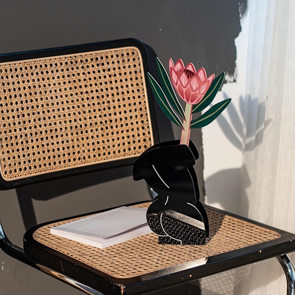 Akryl Blomvas Mångsidig Elegant Lätt Dekorativ Modern Kroppsform Blomvas För Vardagsrum Sovrum Män