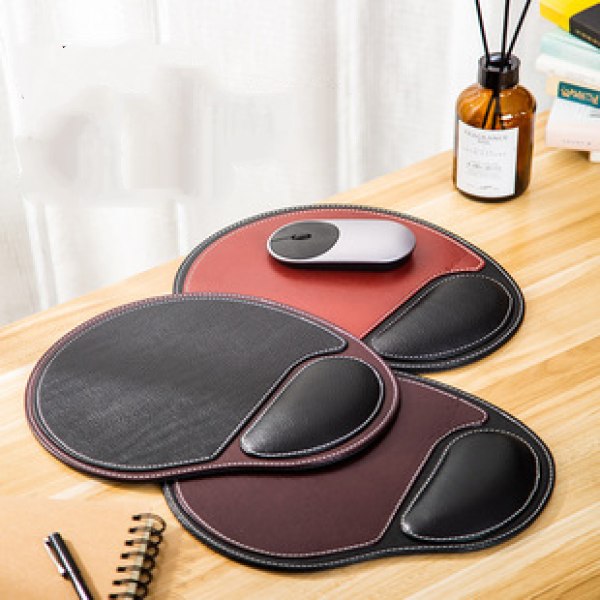 Ny Creative Wrist Mouse Pad PU Office Läder Anti-Slip musmatta - Gaming Pad Gummibas för bärbar dator - Svart