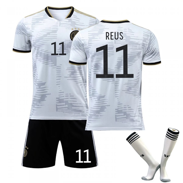 2022 VM Hemma Barn Vuxna Fotbollströja Träningströja Set No.11  REUS 18