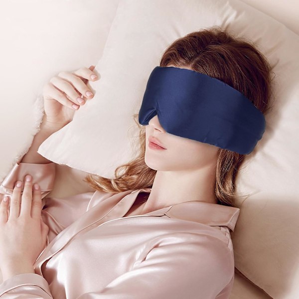 Sovmask, Supermjuk och Bekväm Ögonmask i Siden, Mörkläggande Sömnmask, Blockerar Ljus Ögonmask för Män